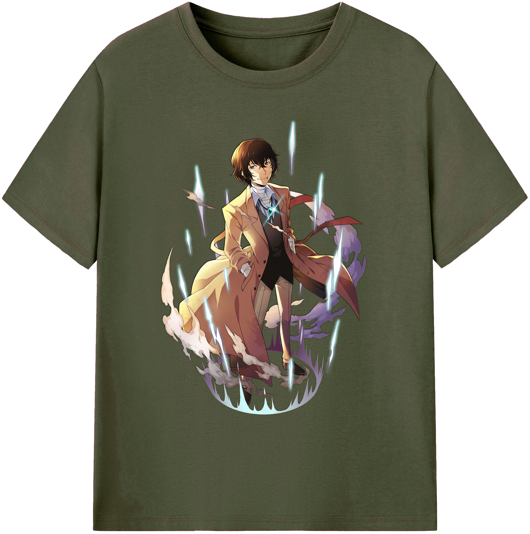 （画像用） 文豪ストレイドッグス Bungo Stray Dogs 綿100％ メンズ半袖Tシャツ｜肌触りやわらか＆通気性